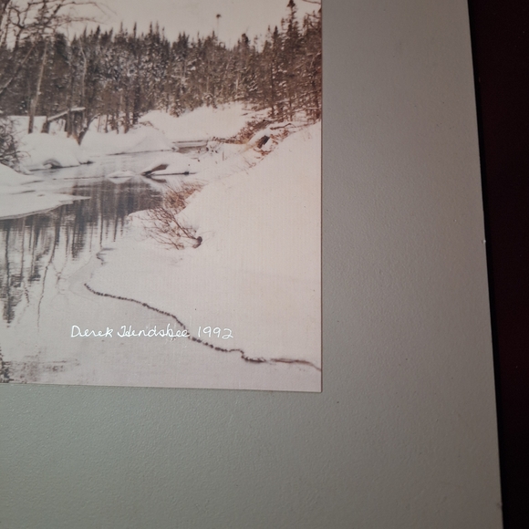 Vintage 1992 Derek Hendsbee "Winter in Lundy" PERMAplaque Art 16"X12" - Picture 14 of 16